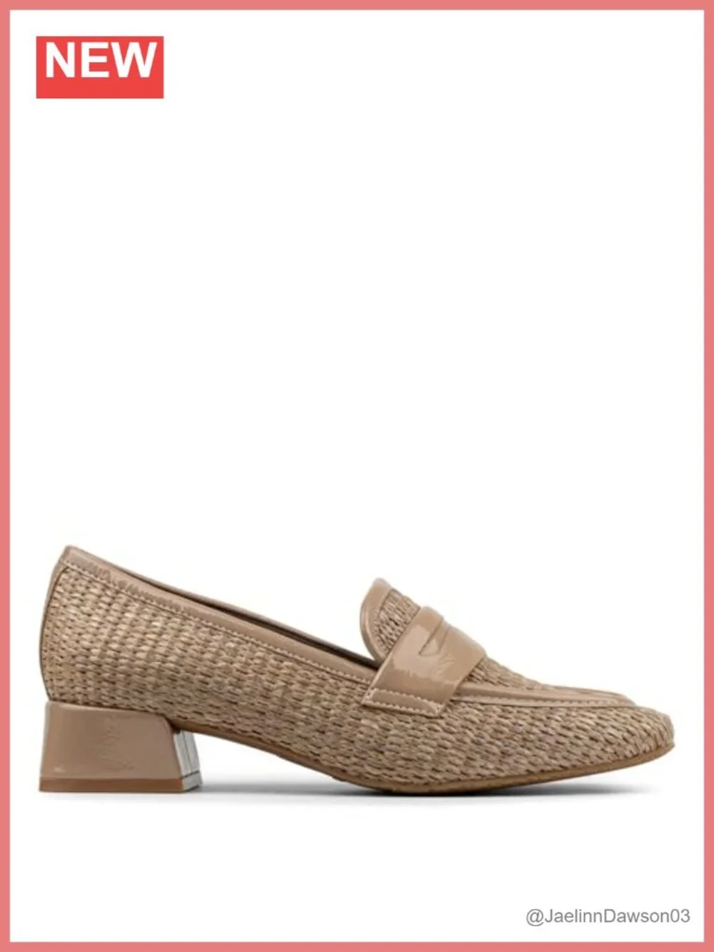 Women's Raffia Loafers with Memory Foam Insole - Penny Loafer Slip-On